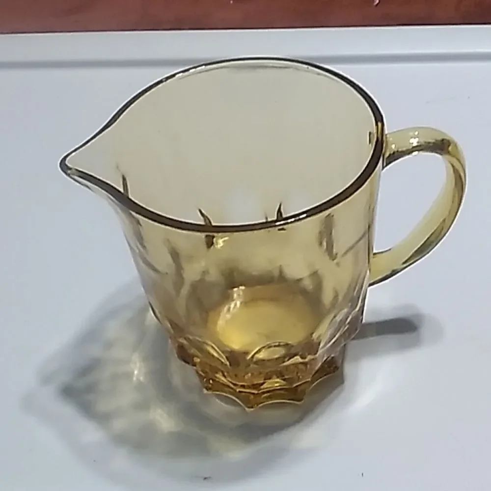 Yellow Glass Pitcher